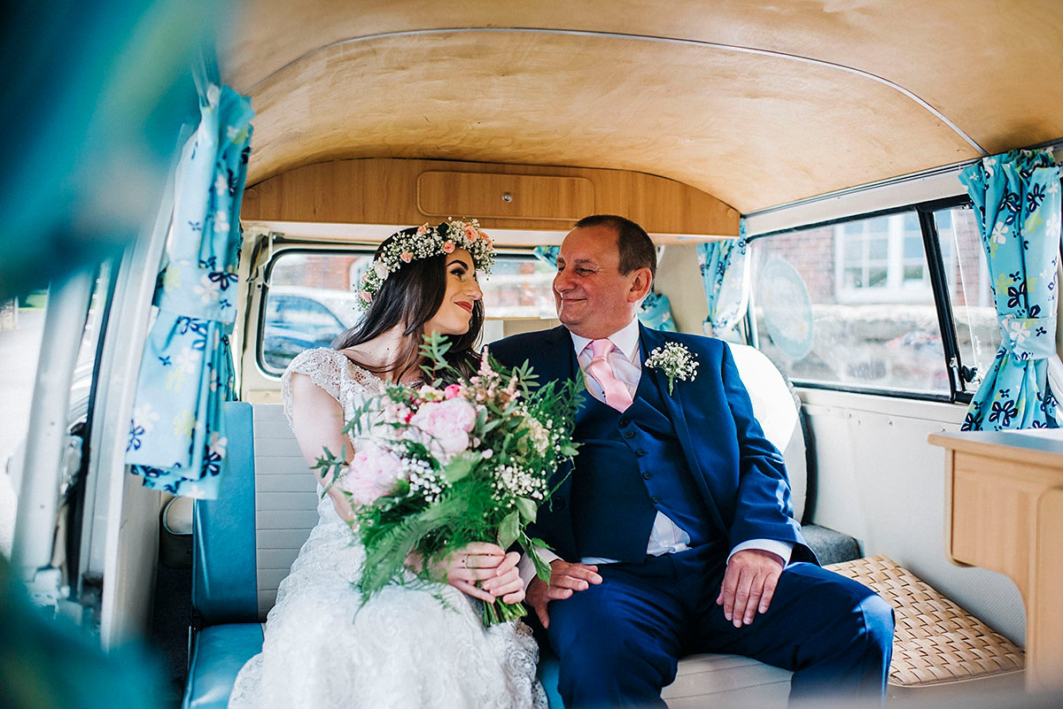 Jade wore a Sottero & Midgley gown for her boho inspired barbeque weeding. Photography by Kerry Woods.