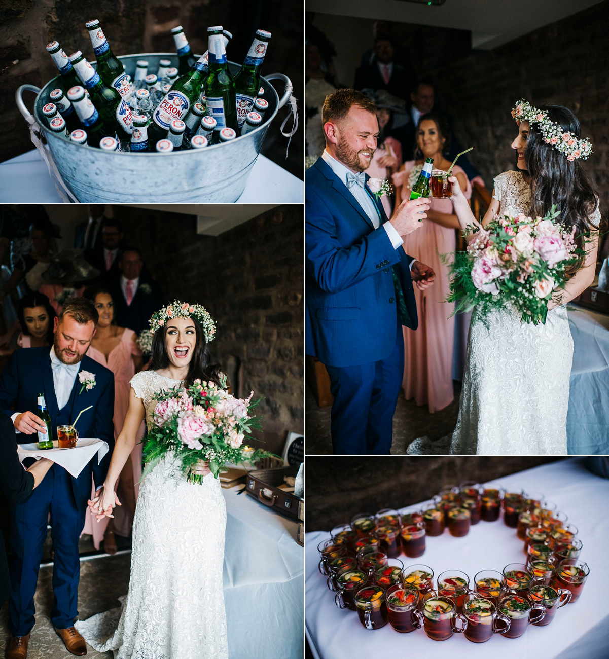 Jade wore a Sottero & Midgley gown for her boho inspired barbeque weeding. Photography by Kerry Woods.