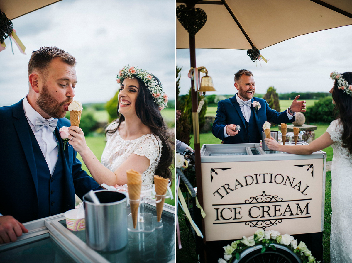 Jade wore a Sottero & Midgley gown for her boho inspired barbeque weeding. Photography by Kerry Woods.