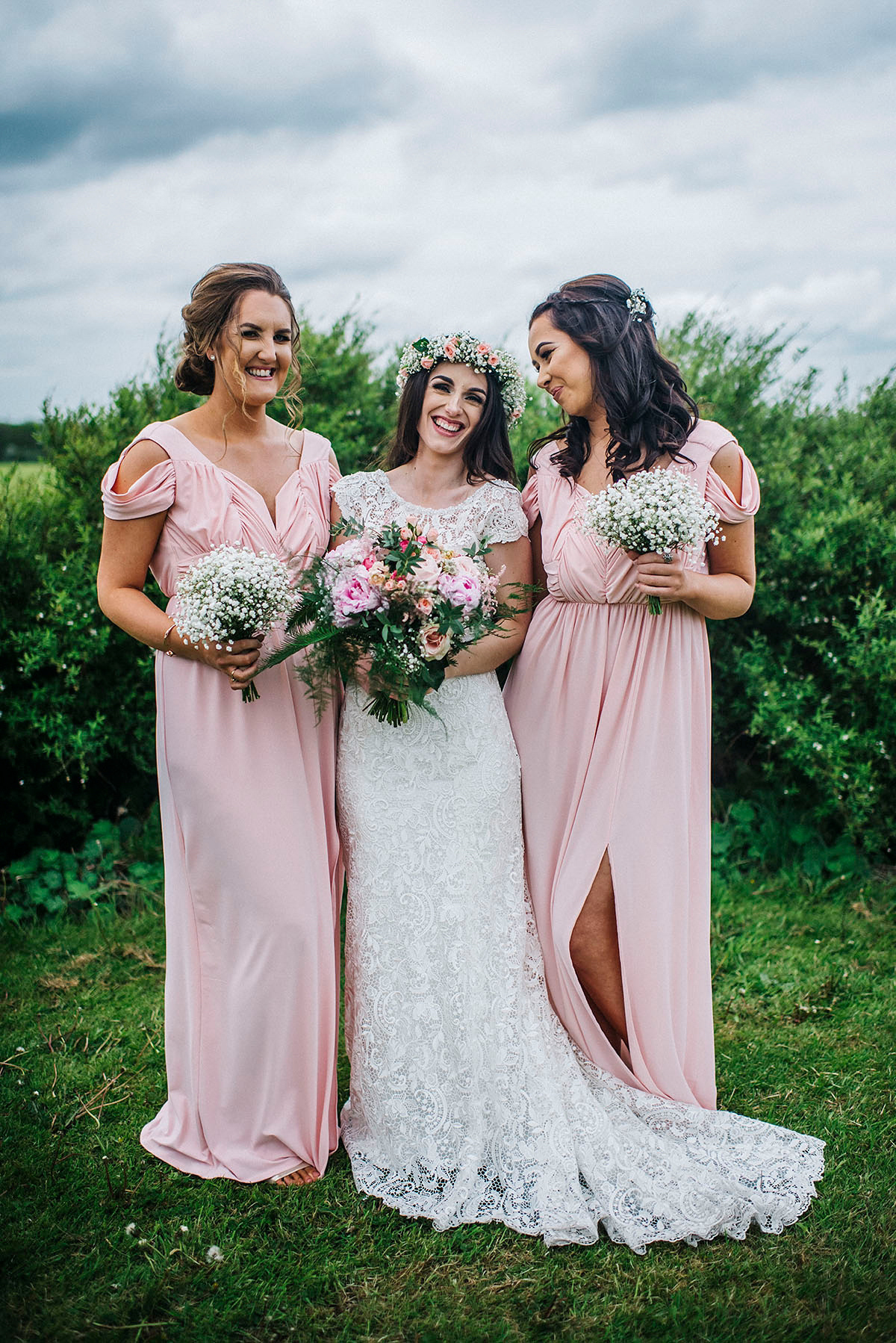 Jade wore a Sottero & Midgley gown for her boho inspired barbeque weeding. Photography by Kerry Woods.