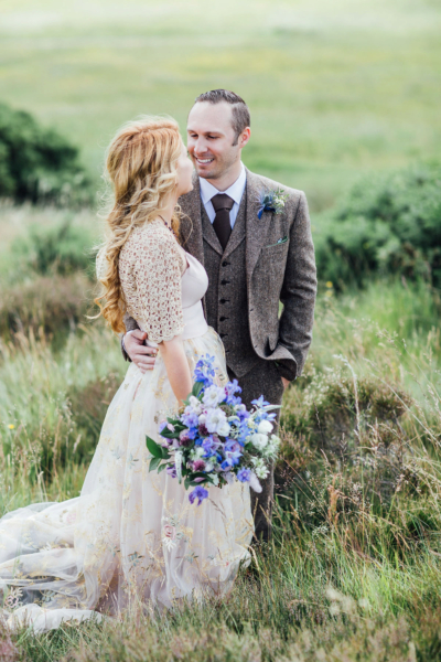 A BHLDN Gown for an Intimate Scottish Elopement