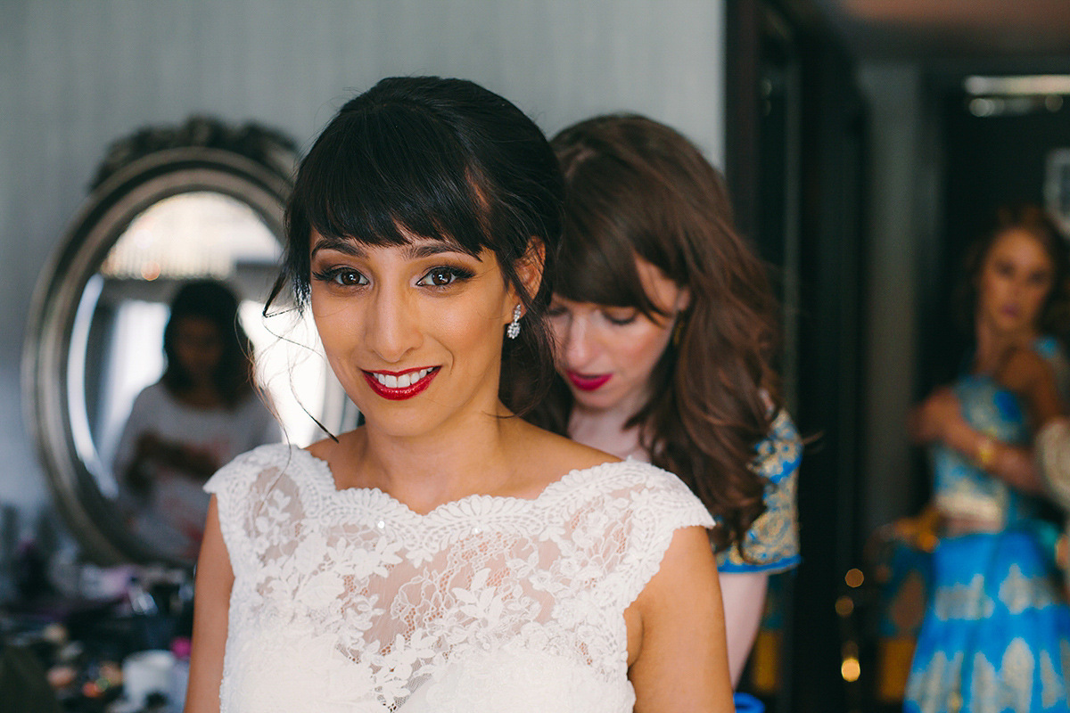 Sabrina and Nick had a multicultural wedding including an Anglican and Hindu ceremony at Syon Park in London. Sabrina wore Pronovias. Photography by Viva La weddings.