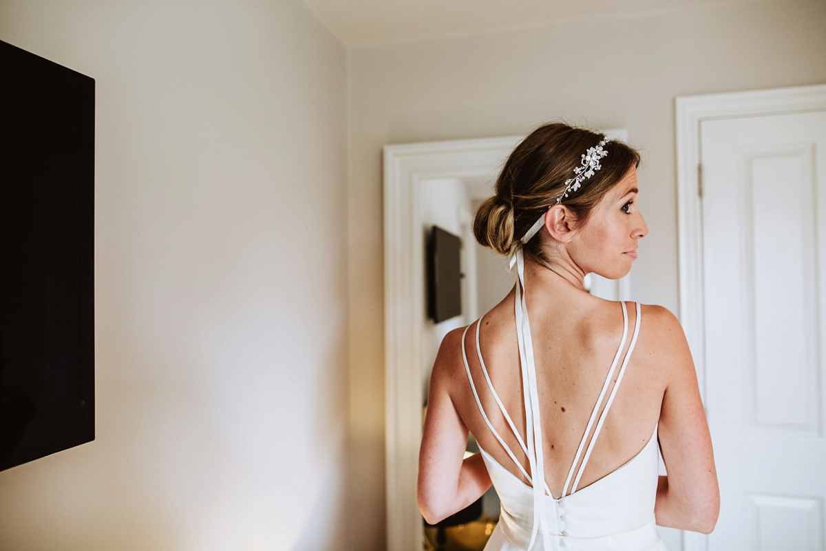 Chrissie wore a Stephanie Allin gown for her wedding at Cripps Barn in the Cotswolds. Photography by Frankee Victoria. Chrissie wore a Stephanie Allin gown for her wedding at Cripps Barn in the Cotswolds. Photography by Frankee Victoria.