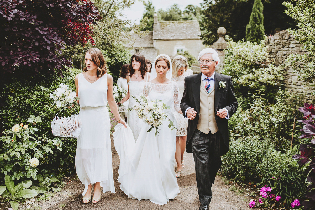 Chrissie wore a Stephanie Allin gown for her wedding at Cripps Barn in the Cotswolds. Photography by Frankee Victoria.
