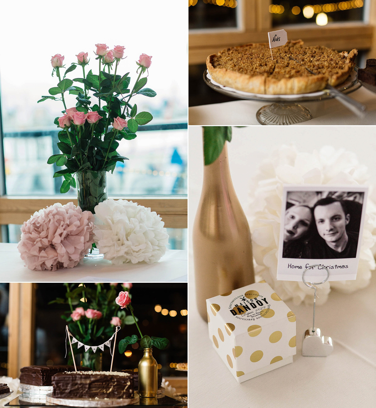 Celine wore a short, chic, pale pink wedding dress for her non-traditional wedding at the Greenwich Yacht Club in London. Captured by Paul Joseph Photography.