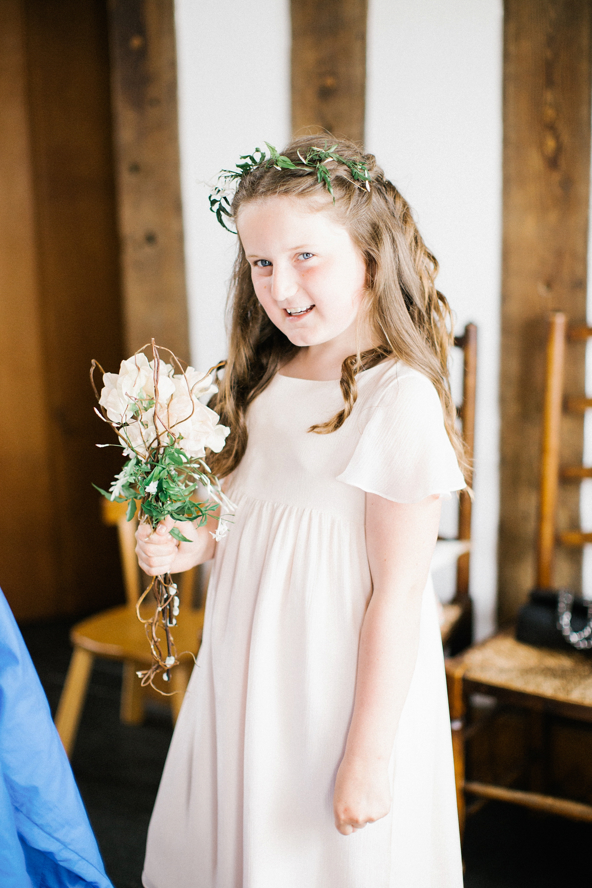 A Spring time wedding in the Lake District inspired by fairies. Bride Rachel wore a dress, veil and velvet shoes by Le Spose di Gio. Fine art wedding photography by Melissa Beattie.