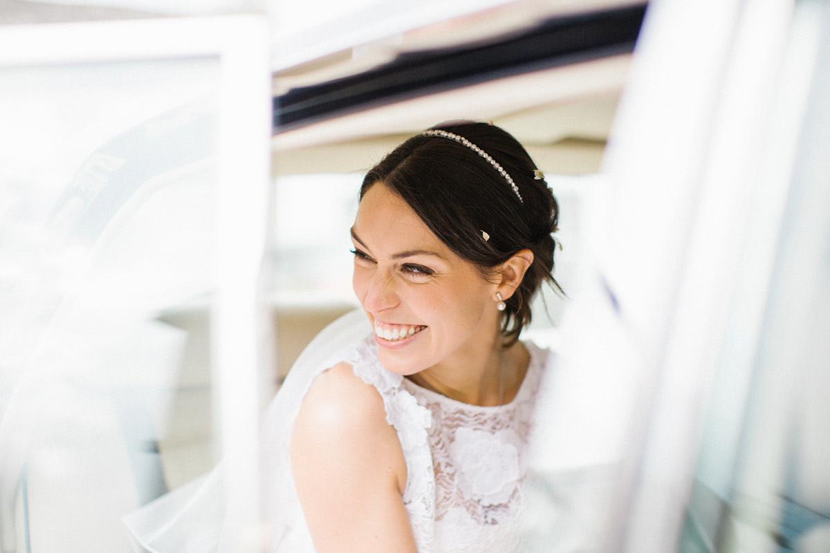 A Spring time wedding in the Lake District inspired by fairies. Bride Rachel wore a dress, veil and velvet shoes by Le Spose di Gio. Fine art wedding photography by Melissa Beattie.