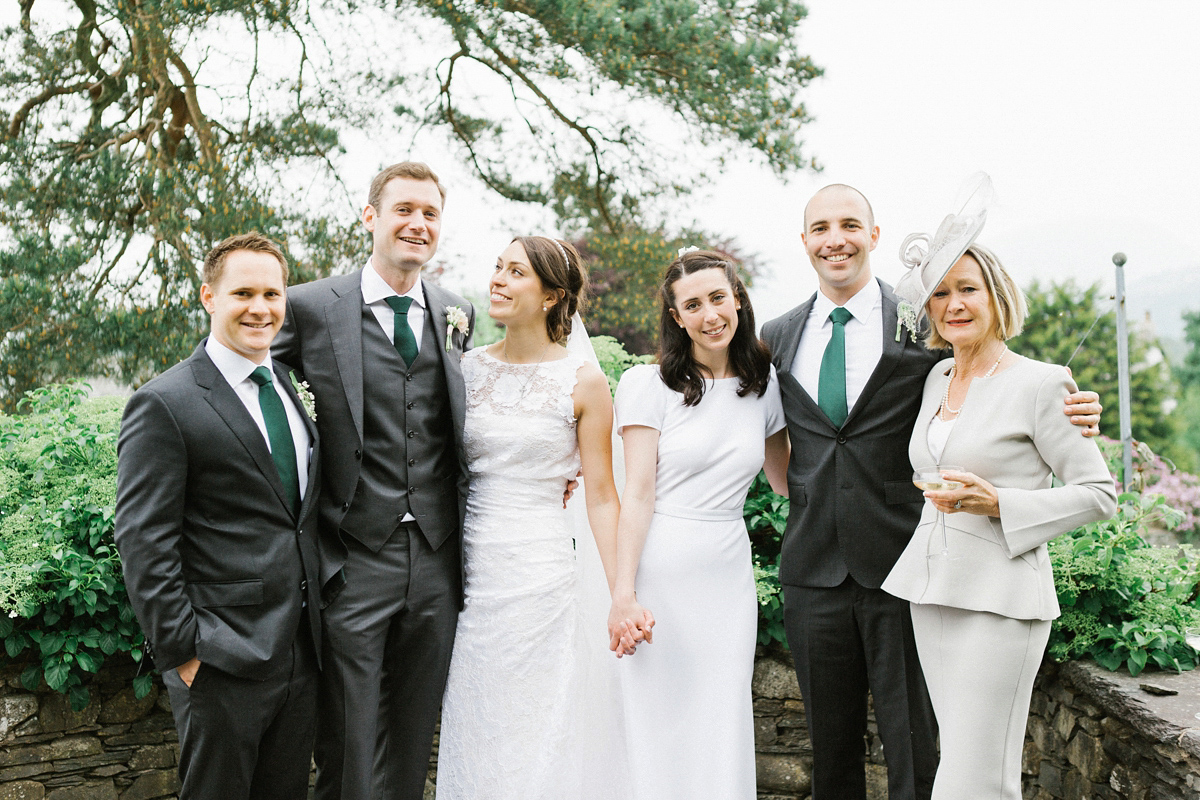 A Spring time wedding in the Lake District inspired by fairies. Bride Rachel wore a dress, veil and velvet shoes by Le Spose di Gio. Fine art wedding photography by Melissa Beattie.