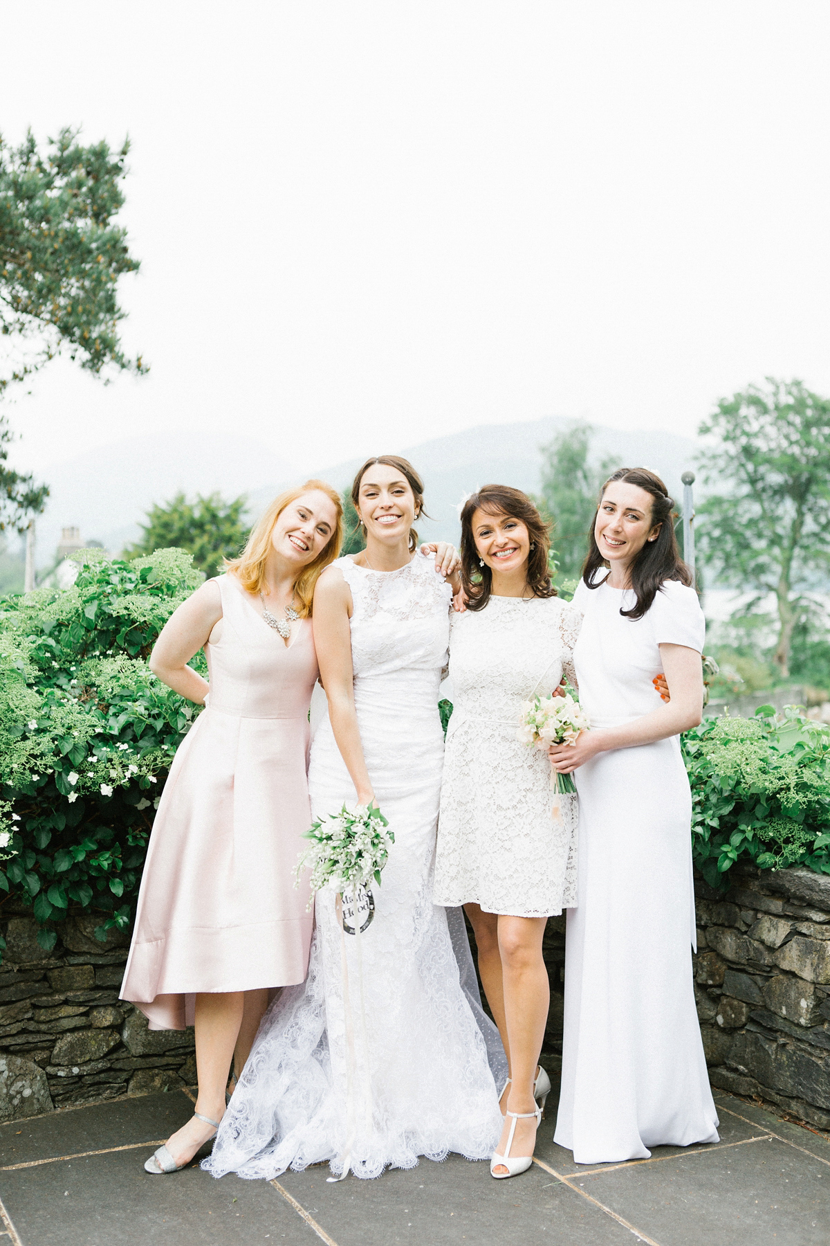 A Spring time wedding in the Lake District inspired by fairies. Bride Rachel wore a dress, veil and velvet shoes by Le Spose di Gio. Fine art wedding photography by Melissa Beattie.