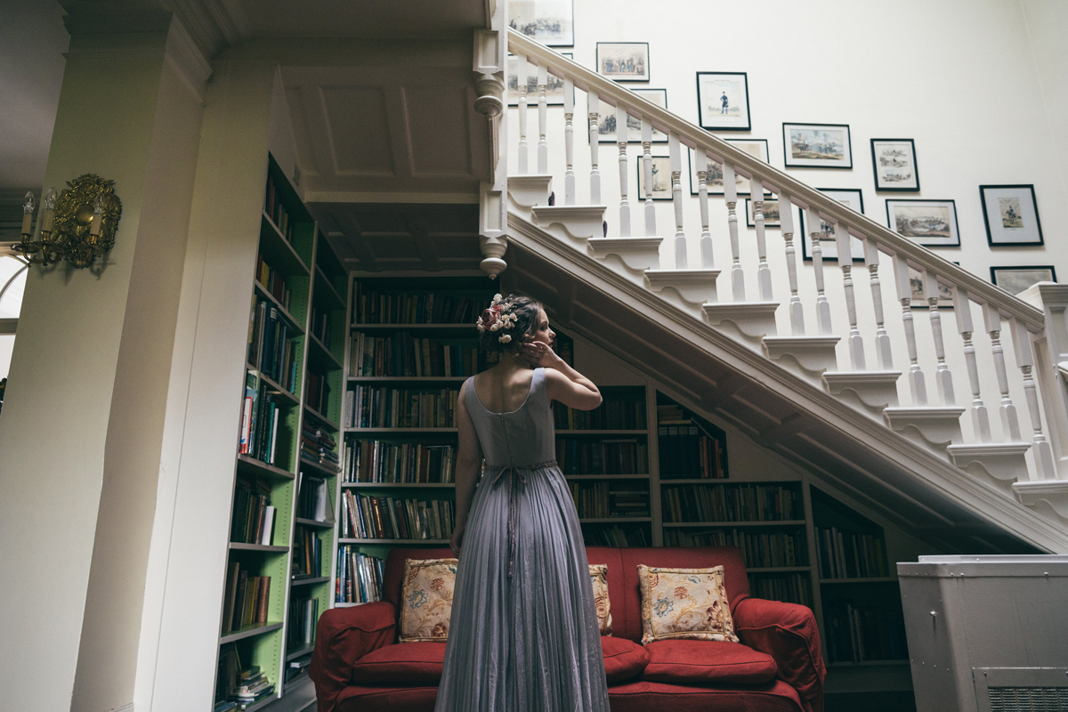 Soft grey tulle dress by Ailsa Munro 