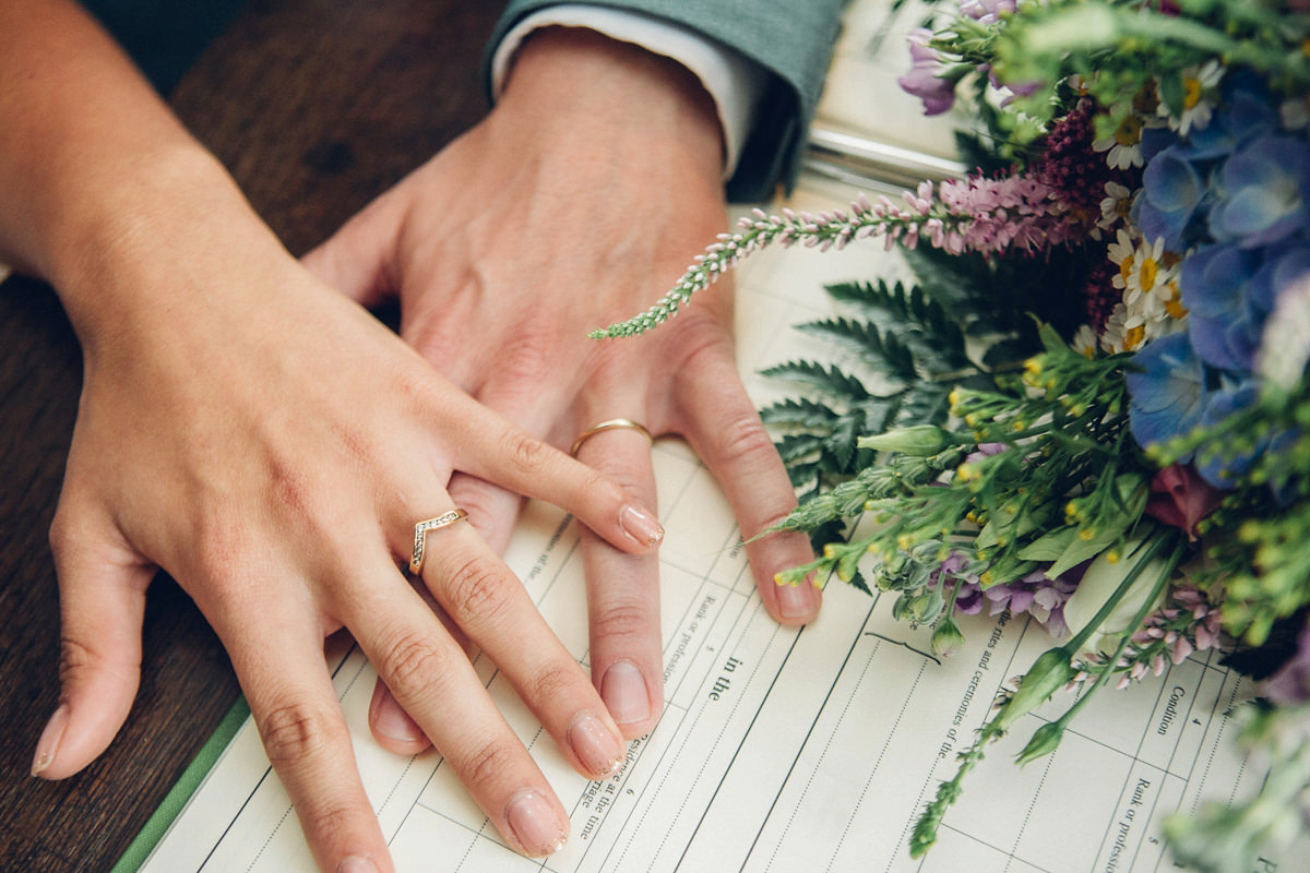 A festival inspired, magical woodland wedding at Falling Foss near Whitby, North Yorkshire. Captured by Mr & Mrs Photography.