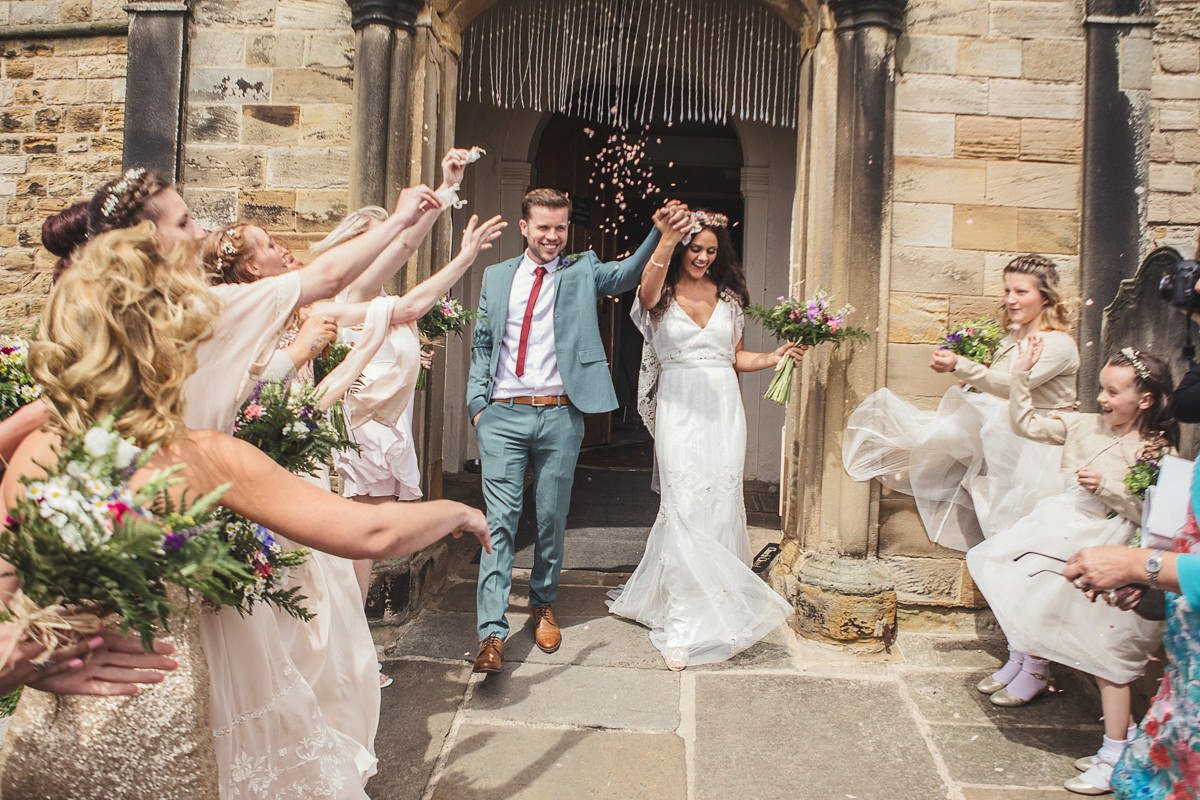 A festival inspired, magical woodland wedding at Falling Foss near Whitby, North Yorkshire. Captured by Mr & Mrs Photography.