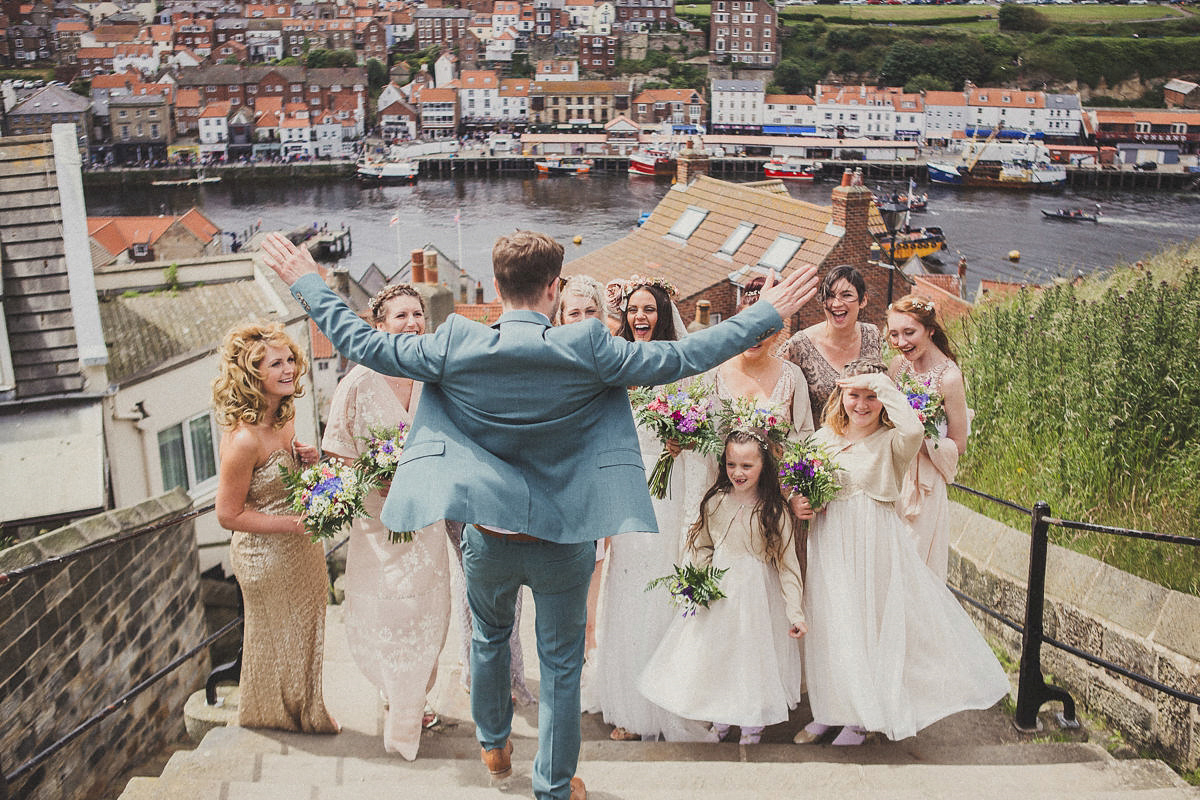 A festival inspired, magical woodland wedding at Falling Foss near Whitby, North Yorkshire. Captured by Mr & Mrs Photography.