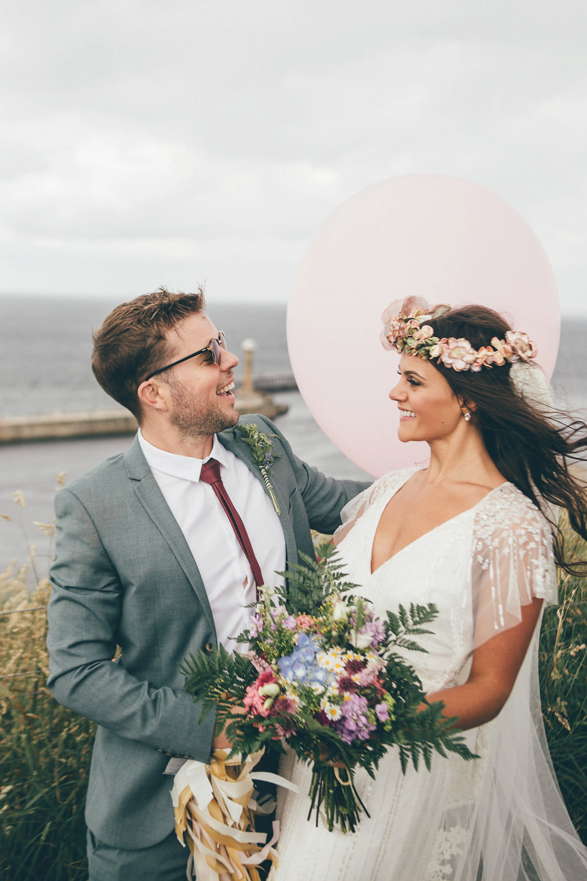 A festival inspired, magical woodland wedding at Falling Foss near Whitby, North Yorkshire. Captured by Mr & Mrs Photography.