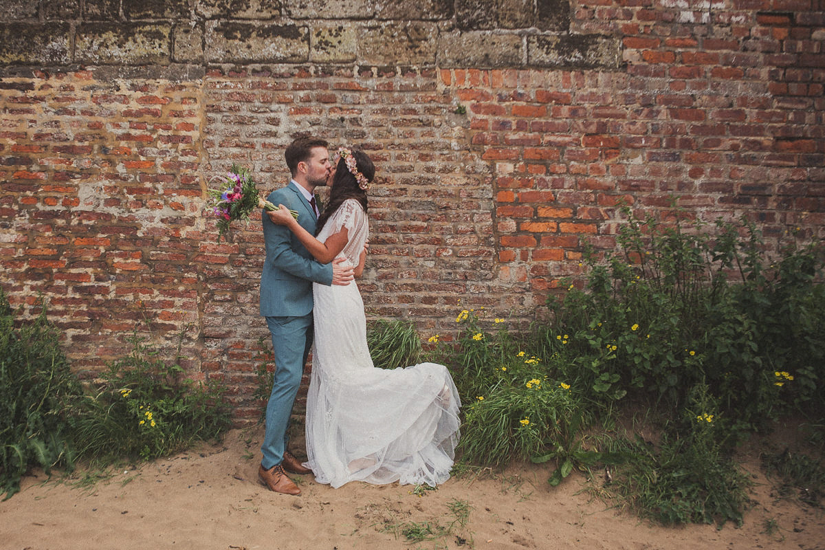 A festival inspired, magical woodland wedding at Falling Foss near Whitby, North Yorkshire. Captured by Mr & Mrs Photography.