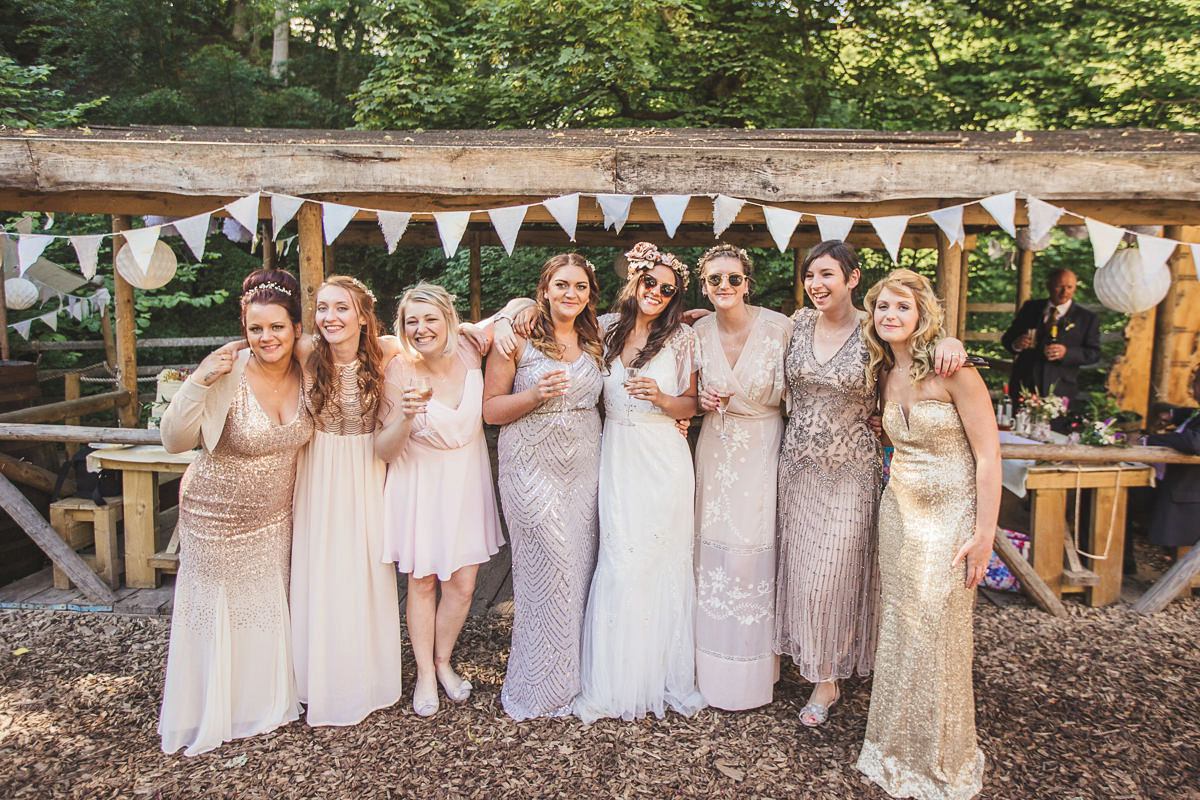 A festival inspired, magical woodland wedding at Falling Foss near Whitby, North Yorkshire. Captured by Mr & Mrs Photography.