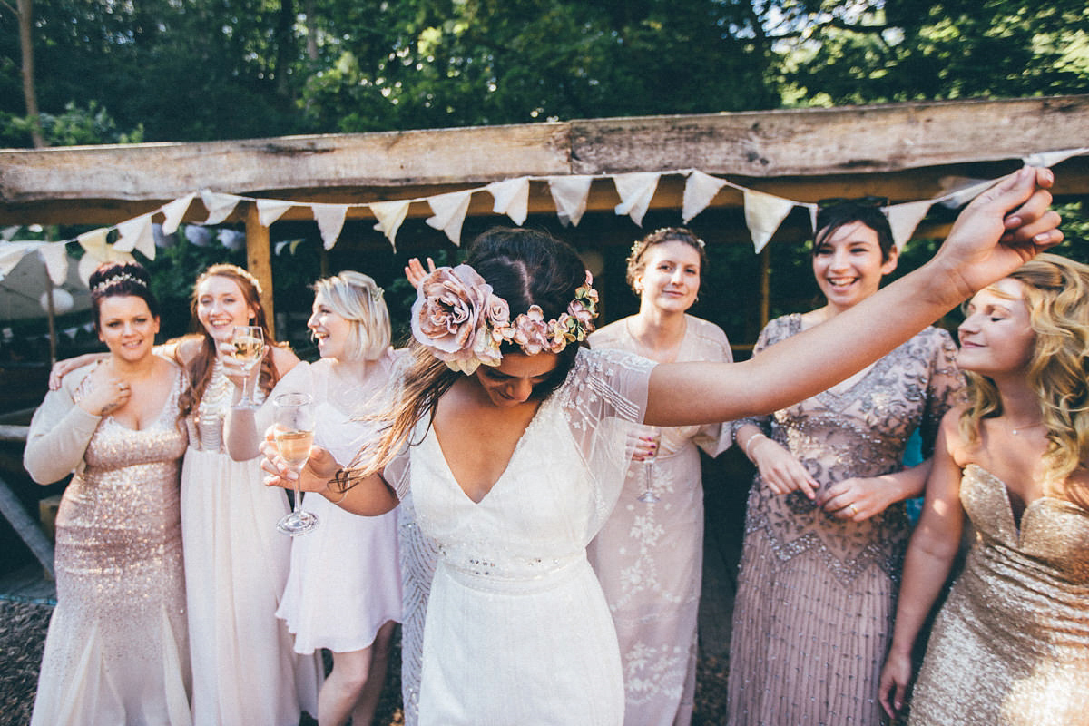 A festival inspired, magical woodland wedding at Falling Foss near Whitby, North Yorkshire. Captured by Mr & Mrs Photography.