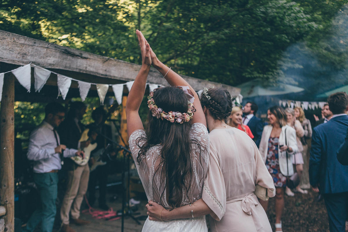 A festival inspired, magical woodland wedding at Falling Foss near Whitby, North Yorkshire. Captured by Mr & Mrs Photography.