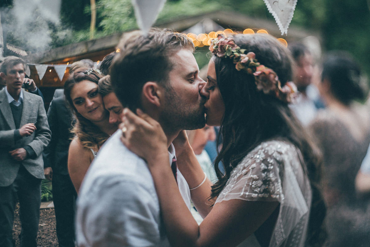 A festival inspired, magical woodland wedding at Falling Foss near Whitby, North Yorkshire. Captured by Mr & Mrs Photography.