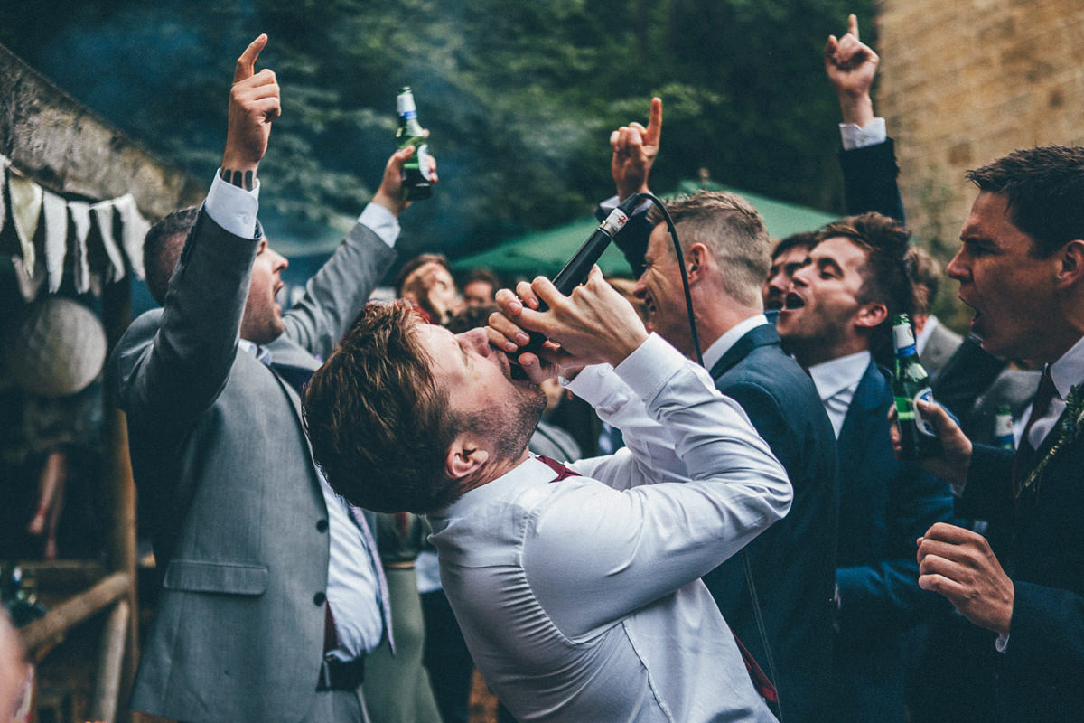 A festival inspired, magical woodland wedding at Falling Foss near Whitby, North Yorkshire. Captured by Mr & Mrs Photography.