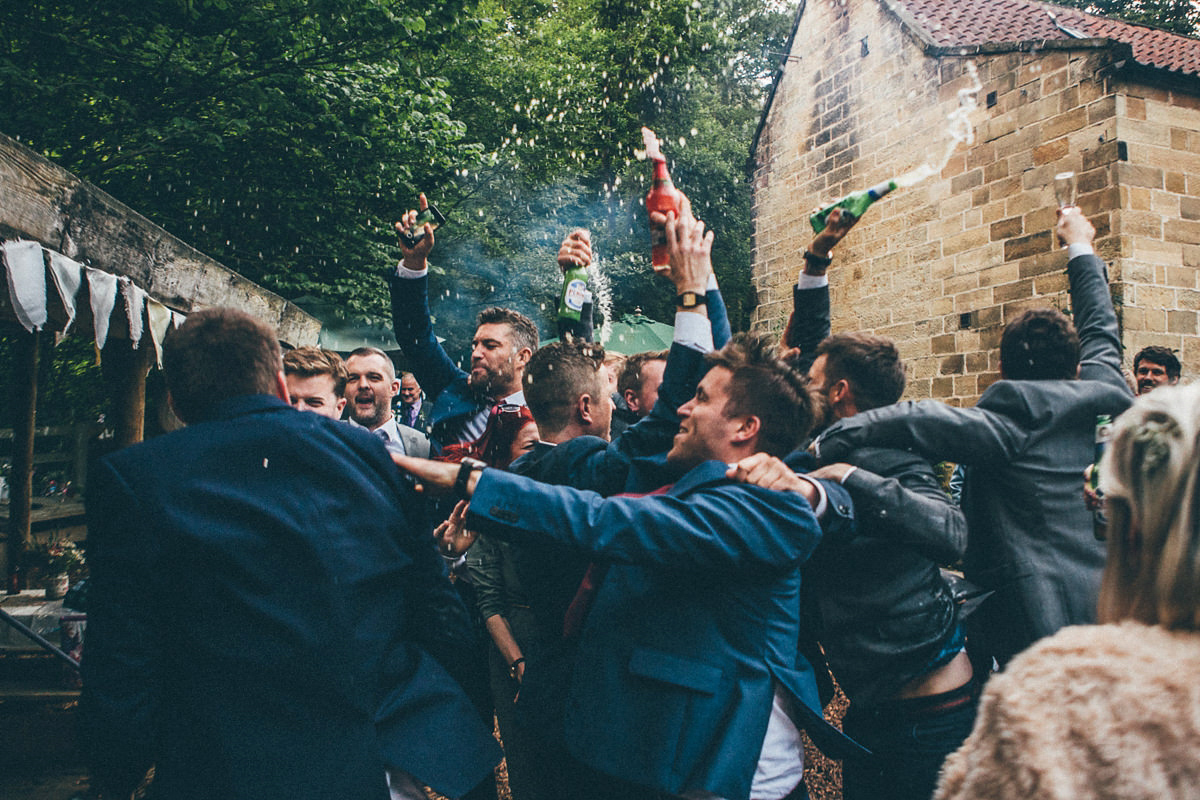 A festival inspired, magical woodland wedding at Falling Foss near Whitby, North Yorkshire. Captured by Mr & Mrs Photography.