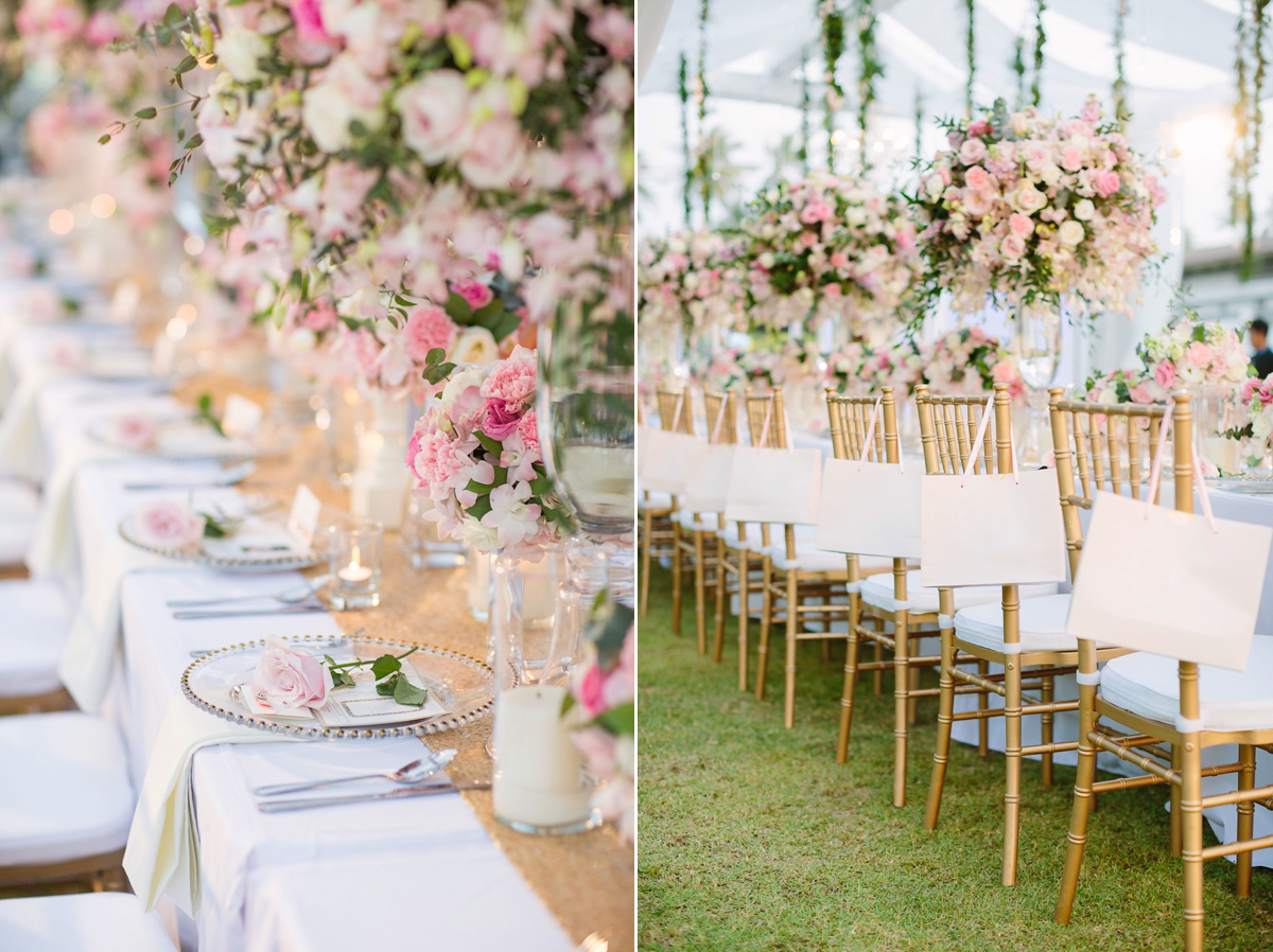 Hong Kiu wore a Jenny Yoo gown and BHLDN tulle skirt for her romantic and elegant wedding in Thailand. The day was planned by 'The Wedding Bliss Thailand'.