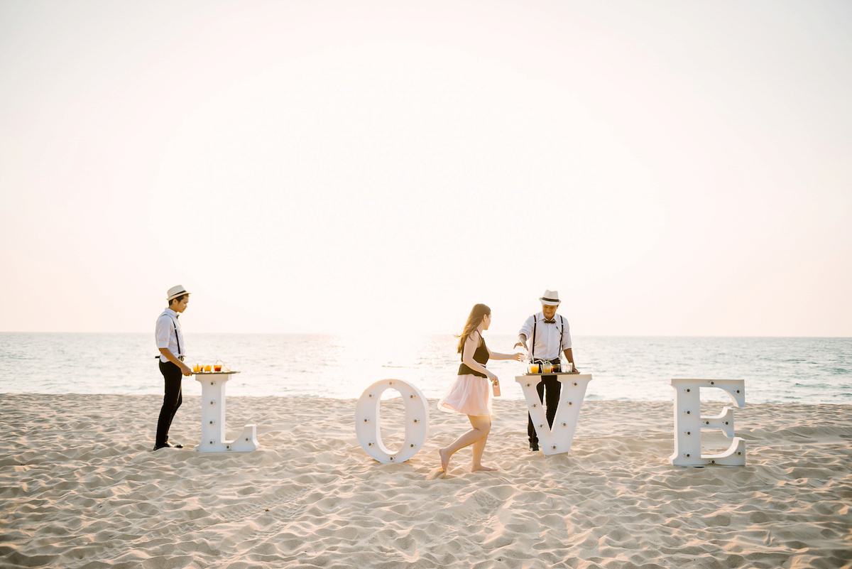 Hong Kiu wore a Jenny Yoo gown and BHLDN tulle skirt for her romantic and elegant wedding in Thailand. The day was planned by 'The Wedding Bliss Thailand'.