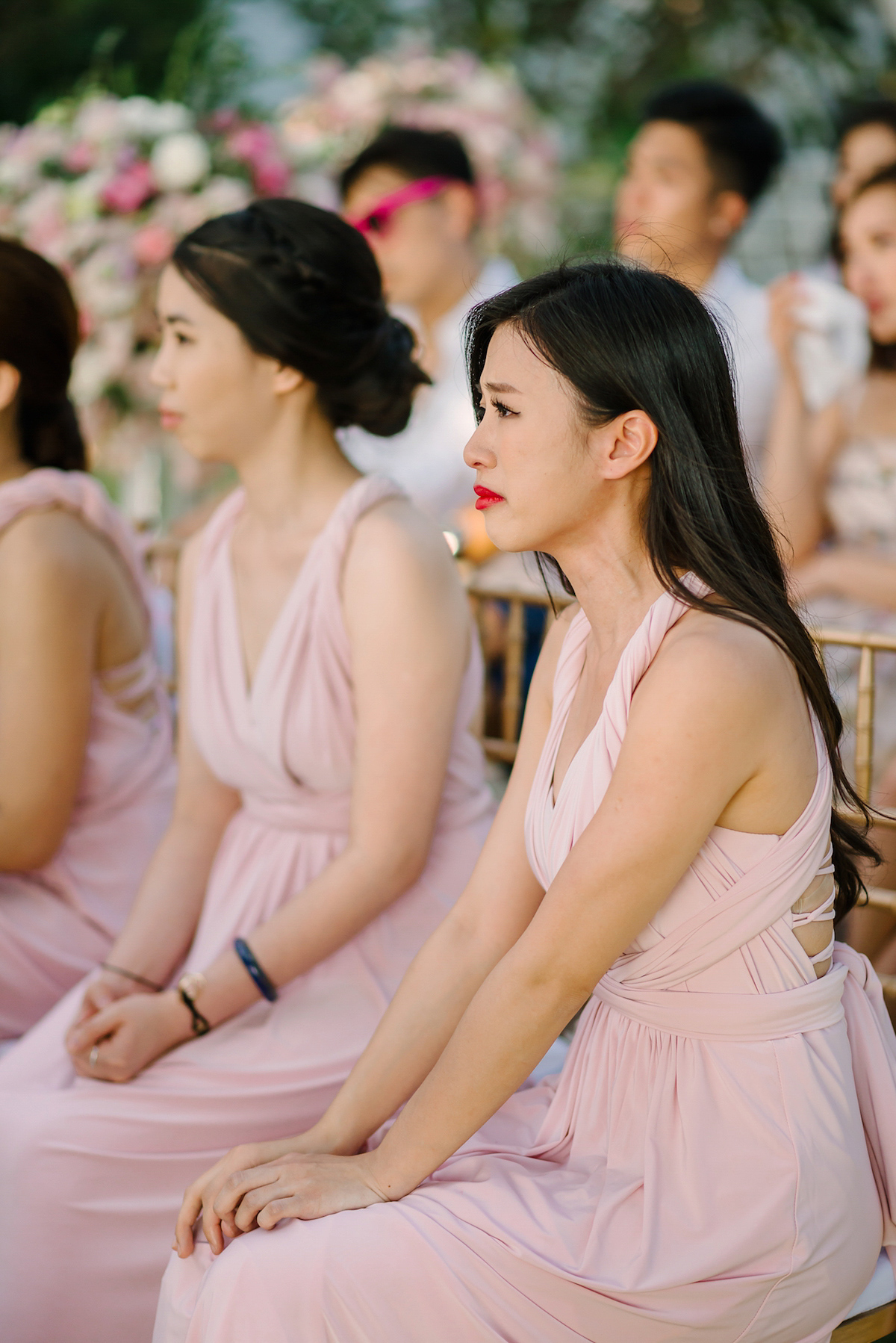 Hong Kiu wore a Jenny Yoo gown and BHLDN tulle skirt for her romantic and elegant wedding in Thailand. The day was planned by 'The Wedding Bliss Thailand'.