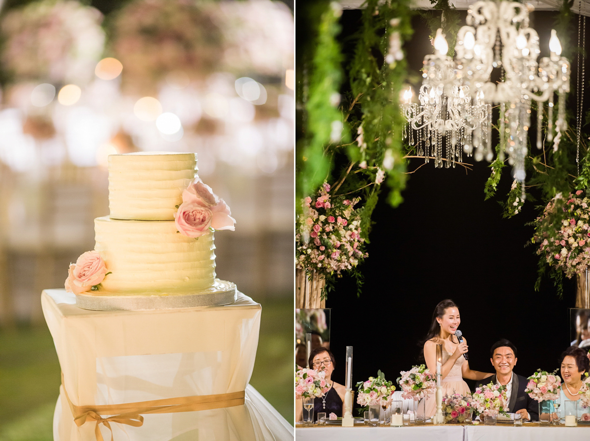 Hong Kiu wore a Jenny Yoo gown and BHLDN tulle skirt for her romantic and elegant wedding in Thailand. The day was planned by 'The Wedding Bliss Thailand'.