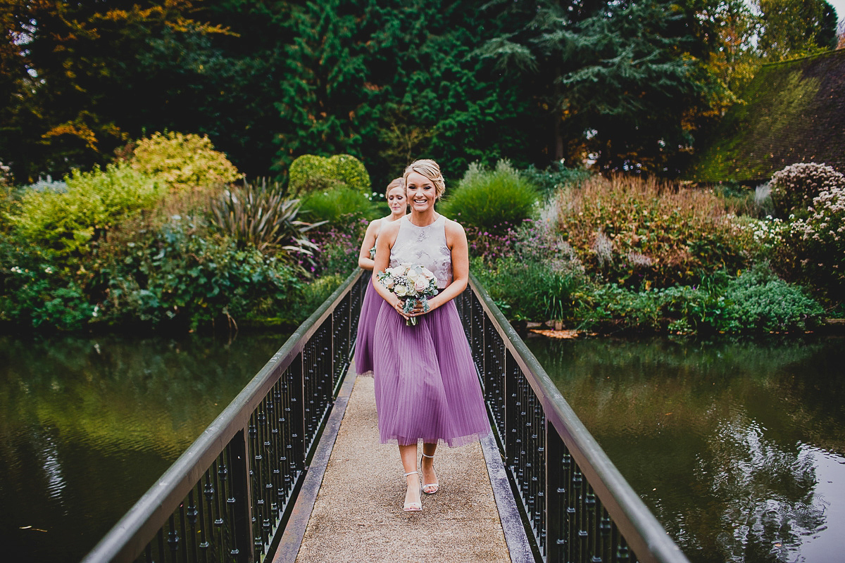 Charlie wore an Annsul Y gown and Rosie Willett headpiece for her Elegant Autumn wedding at the Orangery in Kent. Photography by Jonny MP.