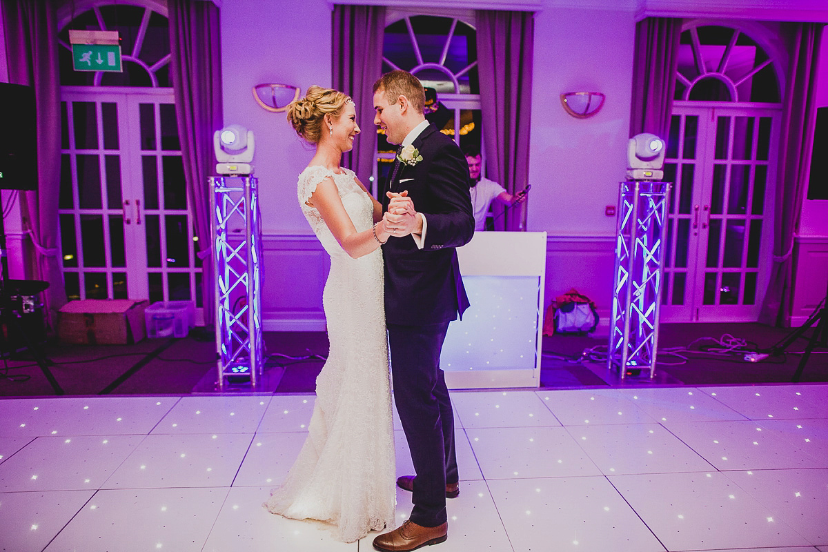 Charlie wore an Annsul Y gown and Rosie Willett headpiece for her Elegant Autumn wedding at the Orangery in Kent. Photography by Jonny MP.