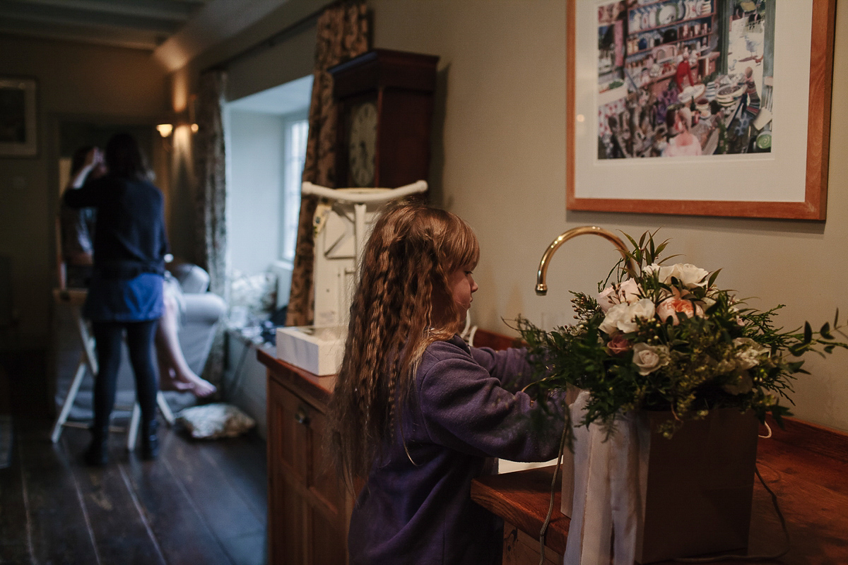 Rachel wore the Payton slip and Sabine top by Charlie Brear for her romantic, 1930's inspired winter wedding in Somerset. Photography by Joanna Brown.