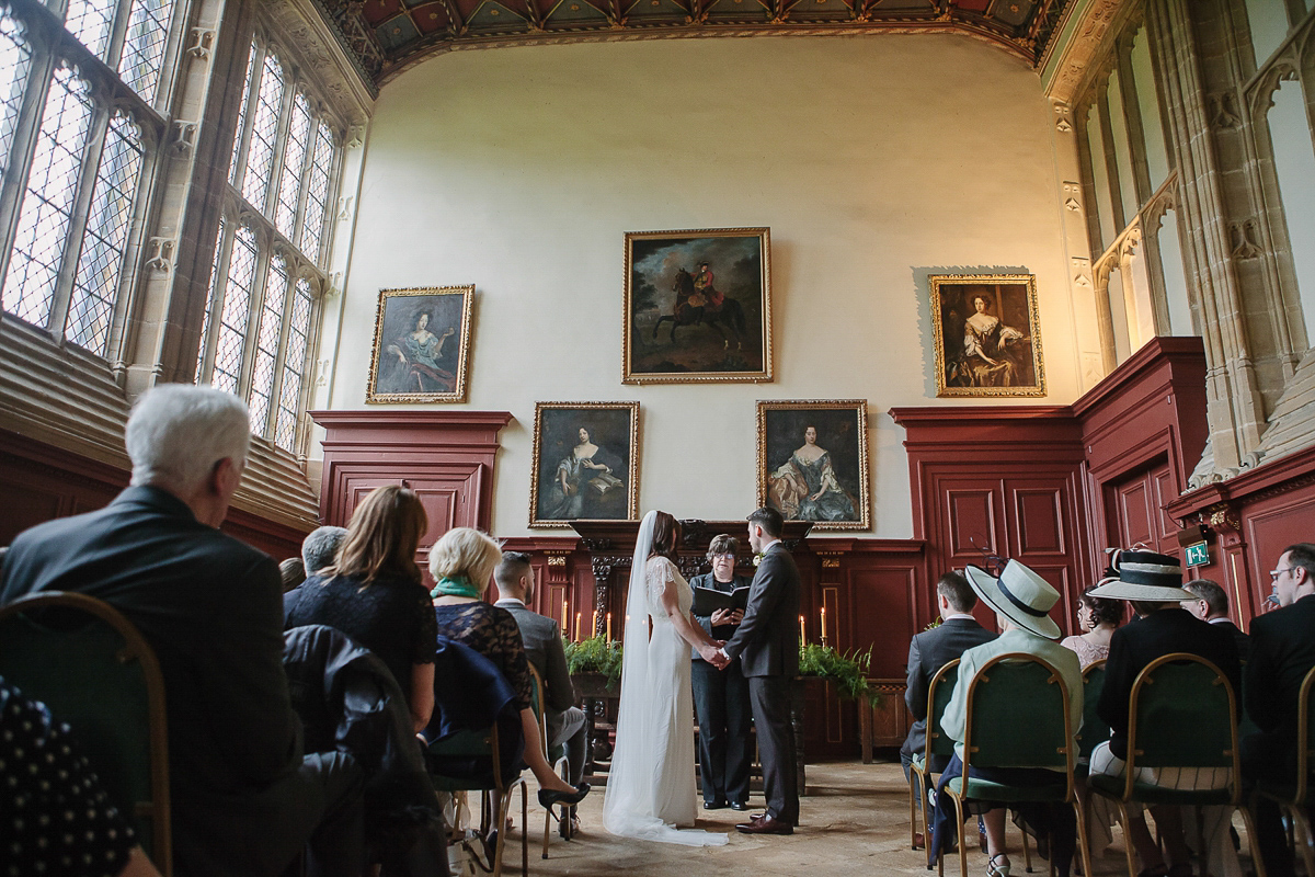 Rachel wore the Payton slip and Sabine top by Charlie Brear for her romantic, 1930's inspired winter wedding in Somerset. Photography by Joanna Brown.