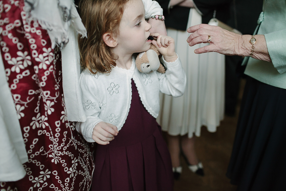 Rachel wore the Payton slip and Sabine top by Charlie Brear for her romantic, 1930's inspired winter wedding in Somerset. Photography by Joanna Brown.