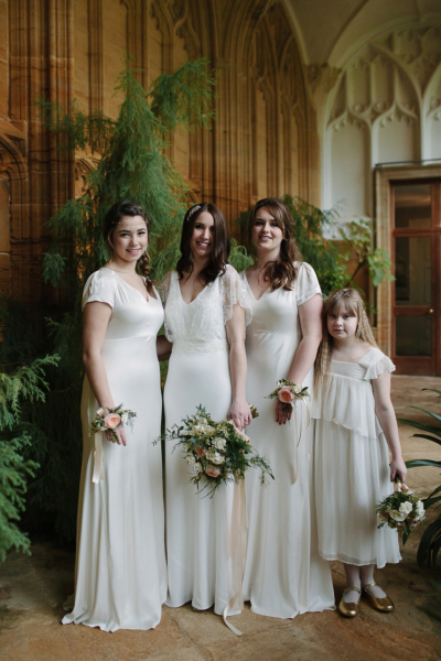 Charlie Brear and Bridesmaids in Ghost for a 1930’s Inspired, Romantic Winter Wedding