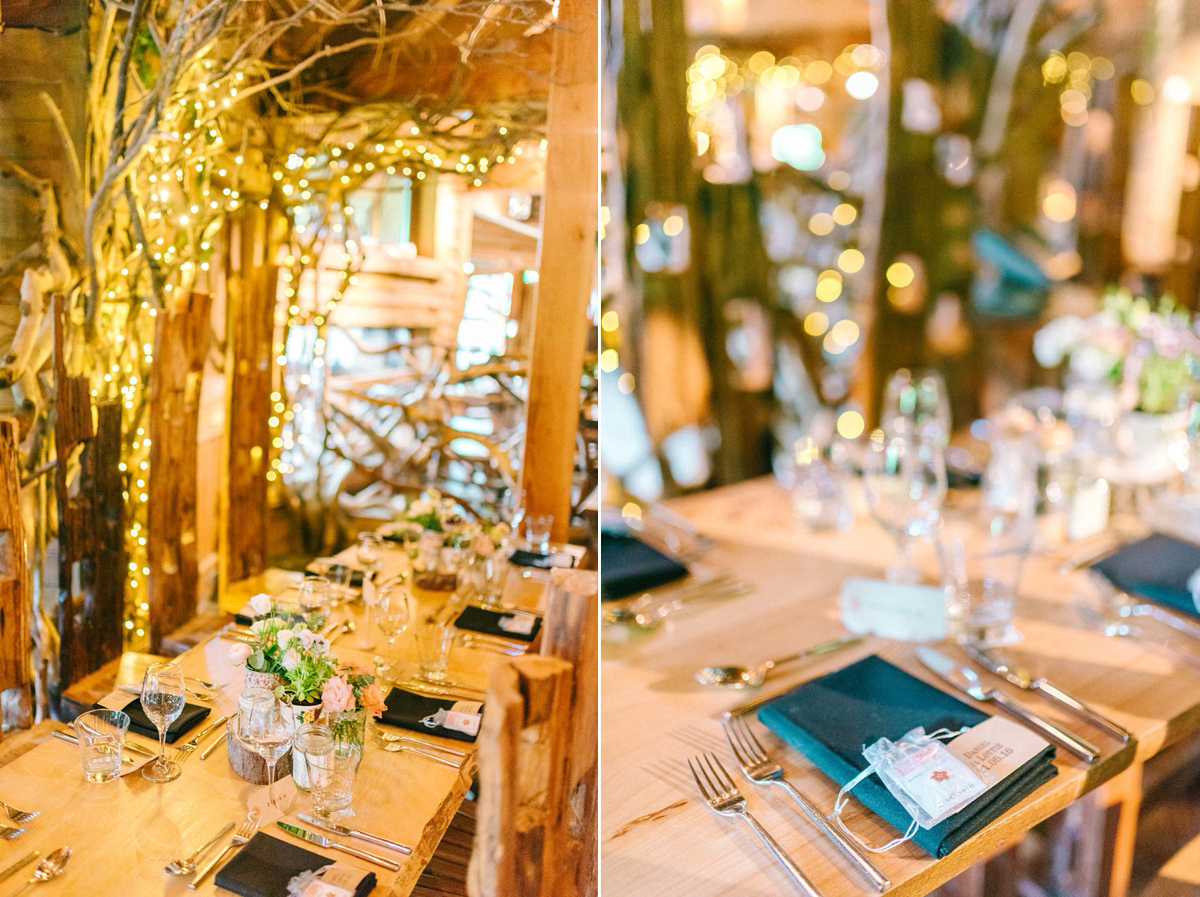 A pretty pastel toned and homemade Spring wedding at Alnwick Treehouse. Photography by Sarah-Jane Ethan.