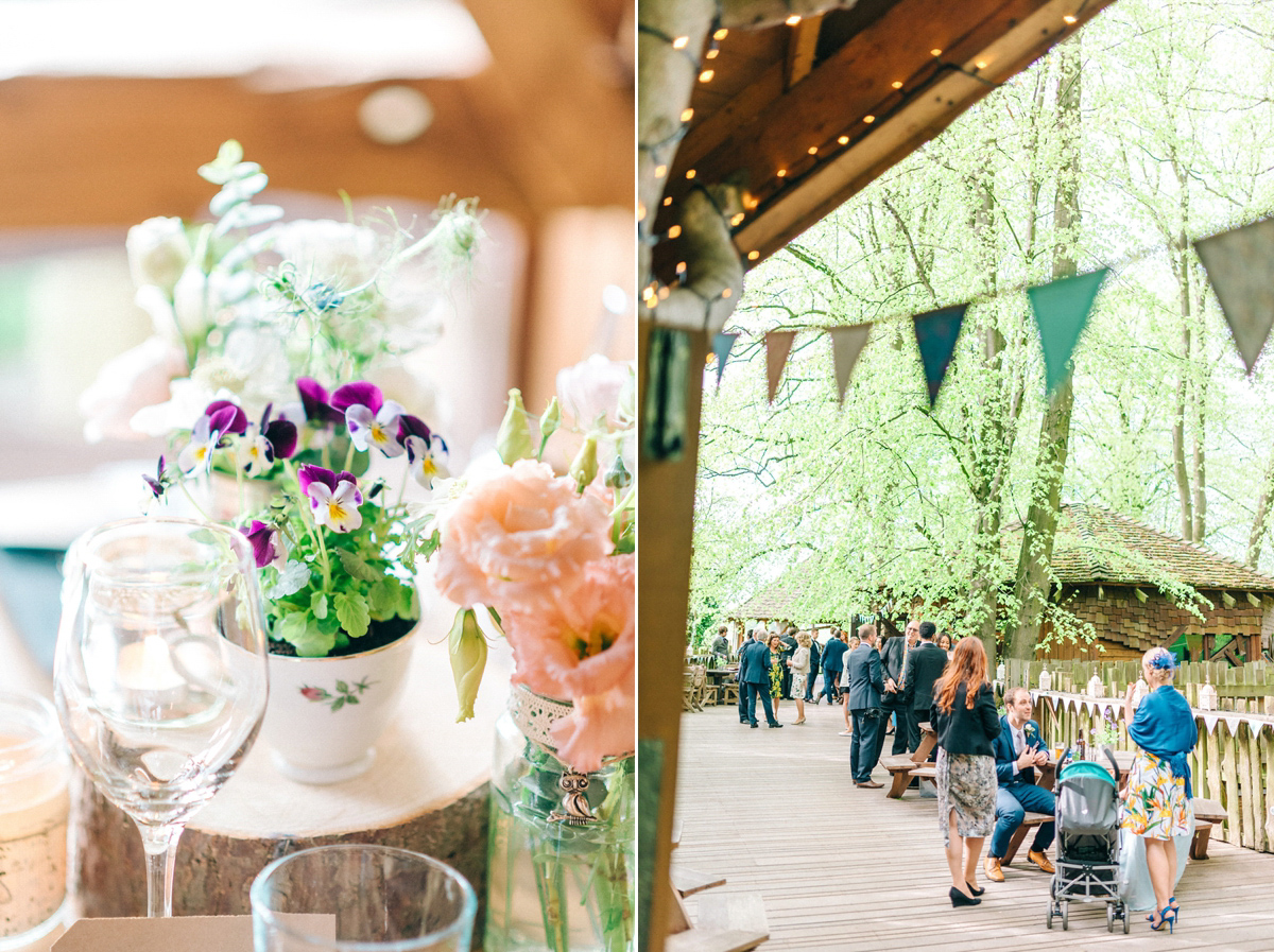 A pretty pastel toned and homemade Spring wedding at Alnwick Treehouse. Photography by Sarah-Jane Ethan.