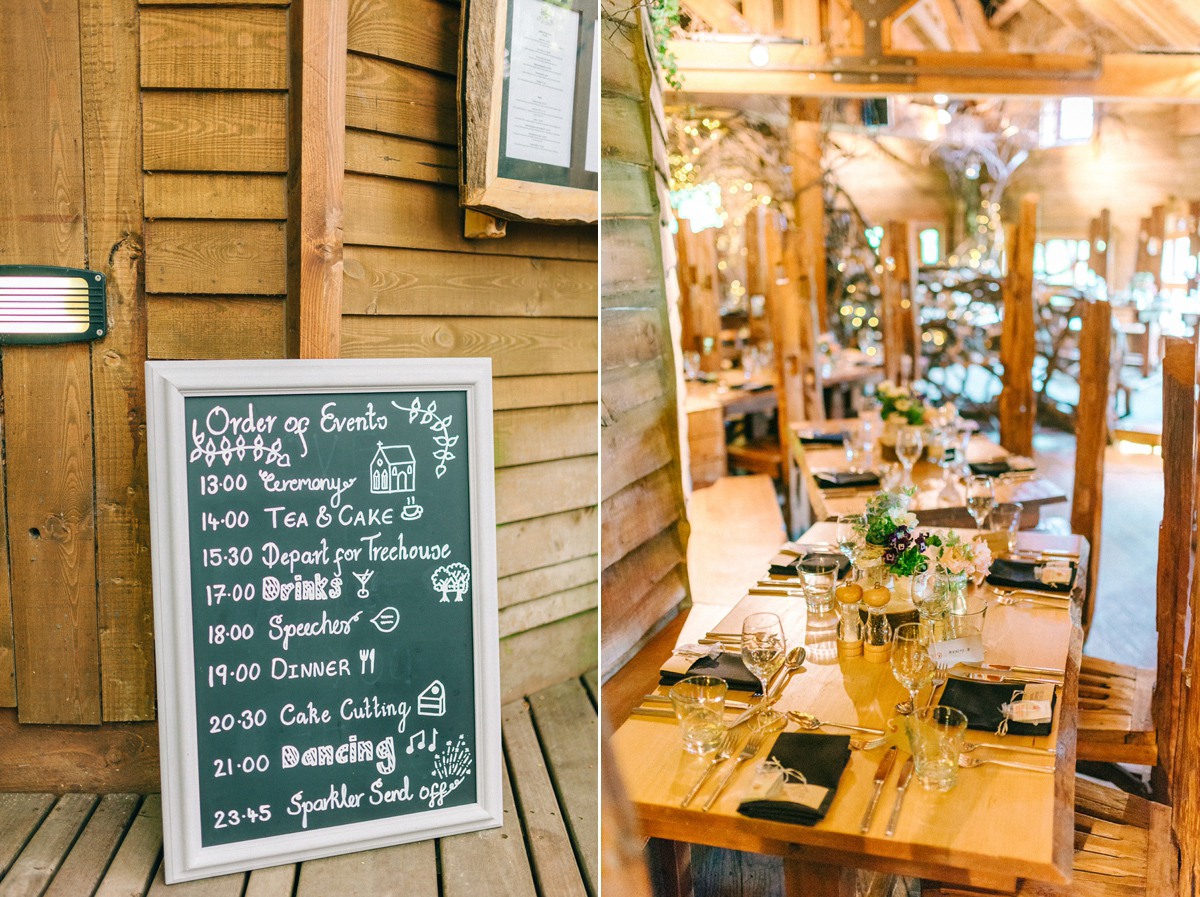 A pretty pastel toned and homemade Spring wedding at Alnwick Treehouse. Photography by Sarah-Jane Ethan.