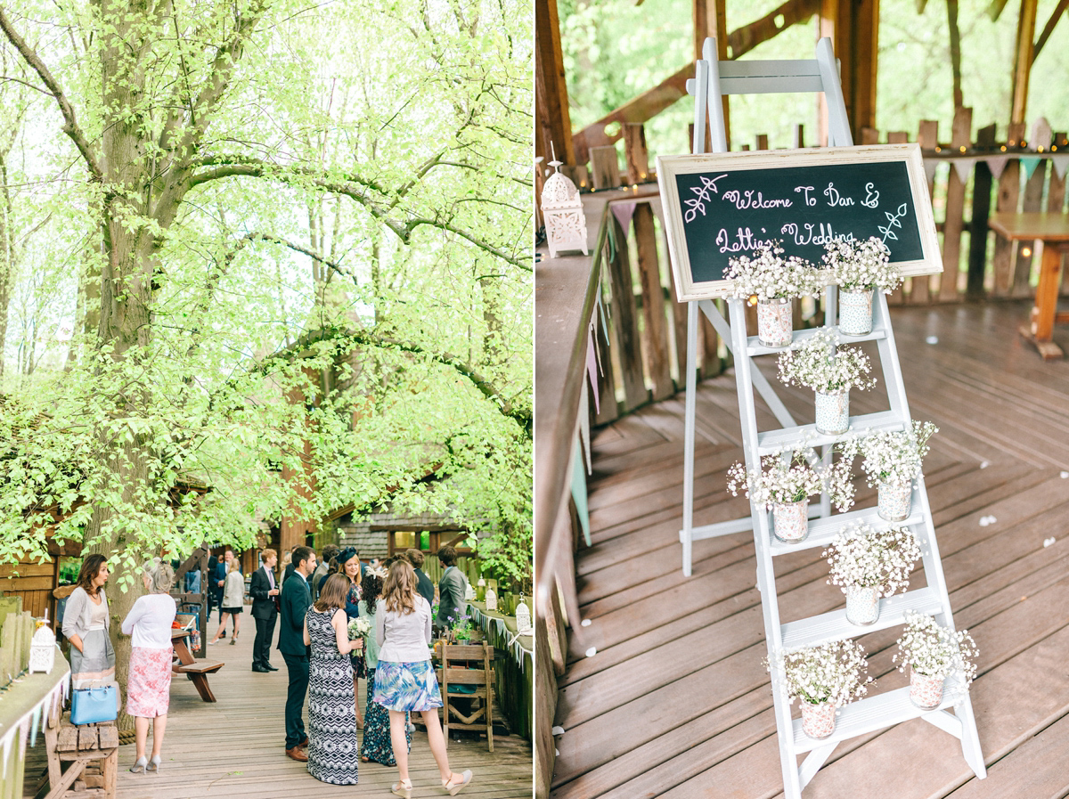 A pretty pastel toned and homemade Spring wedding at Alnwick Treehouse. Photography by Sarah-Jane Ethan.