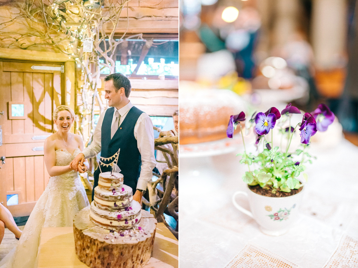 A pretty pastel toned and homemade Spring wedding at Alnwick Treehouse. Photography by Sarah-Jane Ethan.