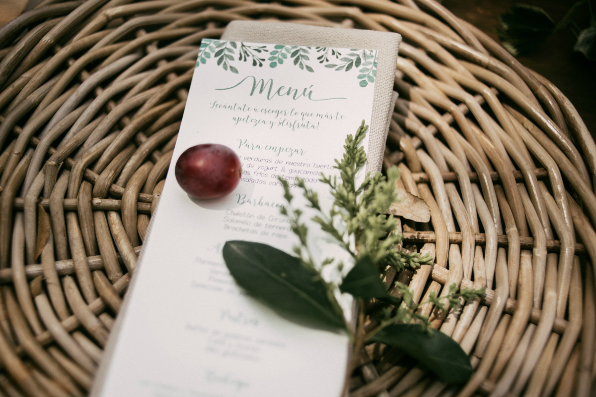 Bride Margarita wore a backless dress for her rustic woodland wedding in Spain. Photography by Sarah Lobla.