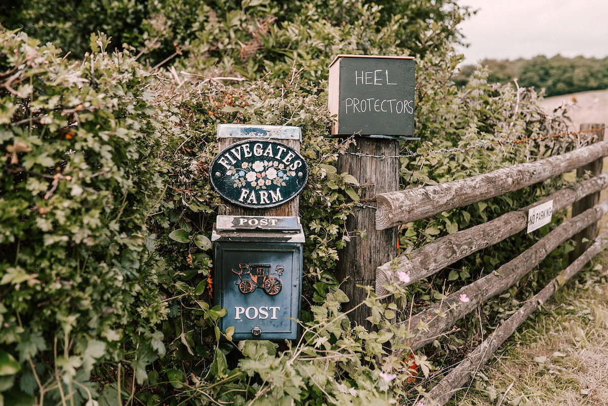 A festival inspired farm wedding in shades of peach. Photography by Rosie Hardy and Adam Bird.