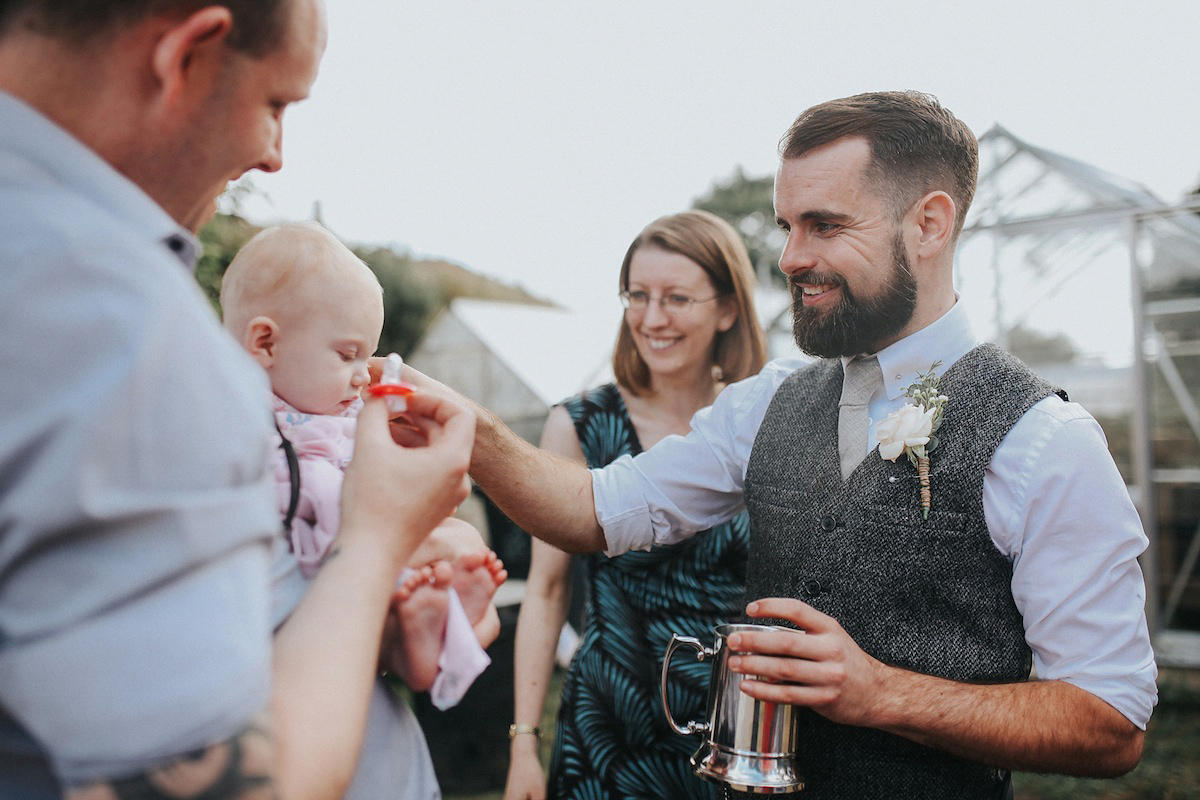 A festival inspired farm wedding in shades of peach. Photography by Rosie Hardy and Adam Bird.