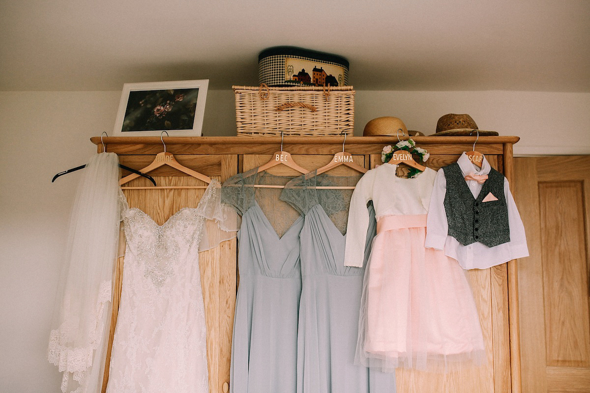 A festival inspired farm wedding in shades of peach. Photography by Rosie Hardy and Adam Bird.