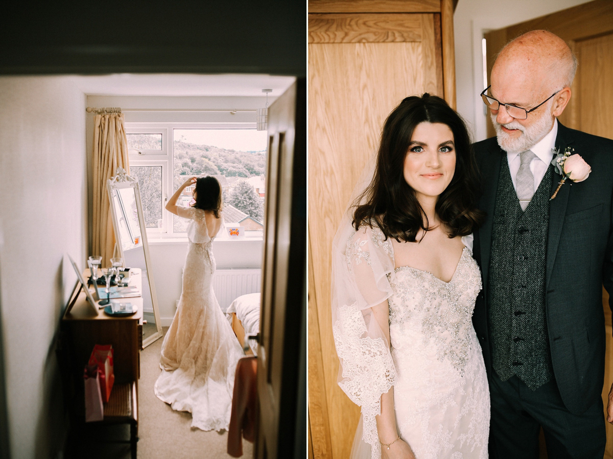 A festival inspired farm wedding in shades of peach. Photography by Rosie Hardy and Adam Bird.