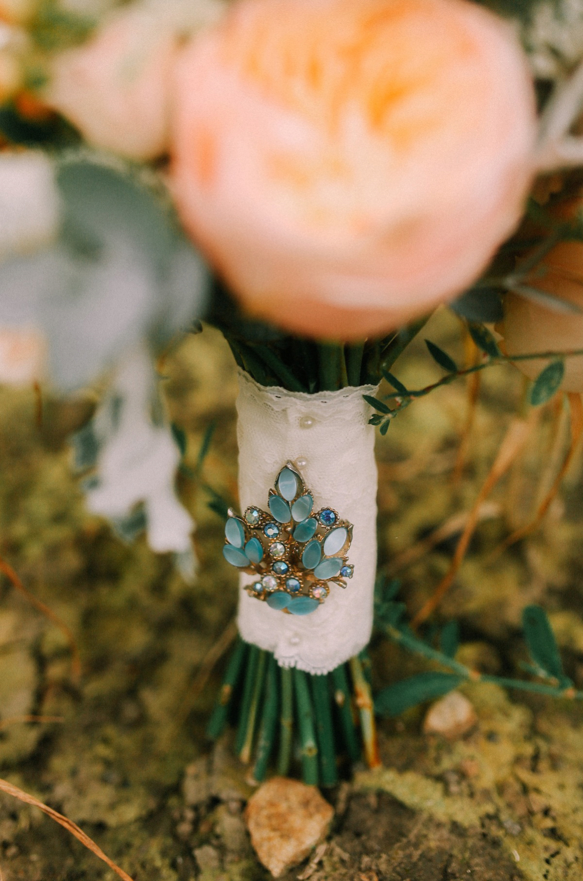 A festival inspired farm wedding in shades of peach. Photography by Rosie Hardy and Adam Bird.