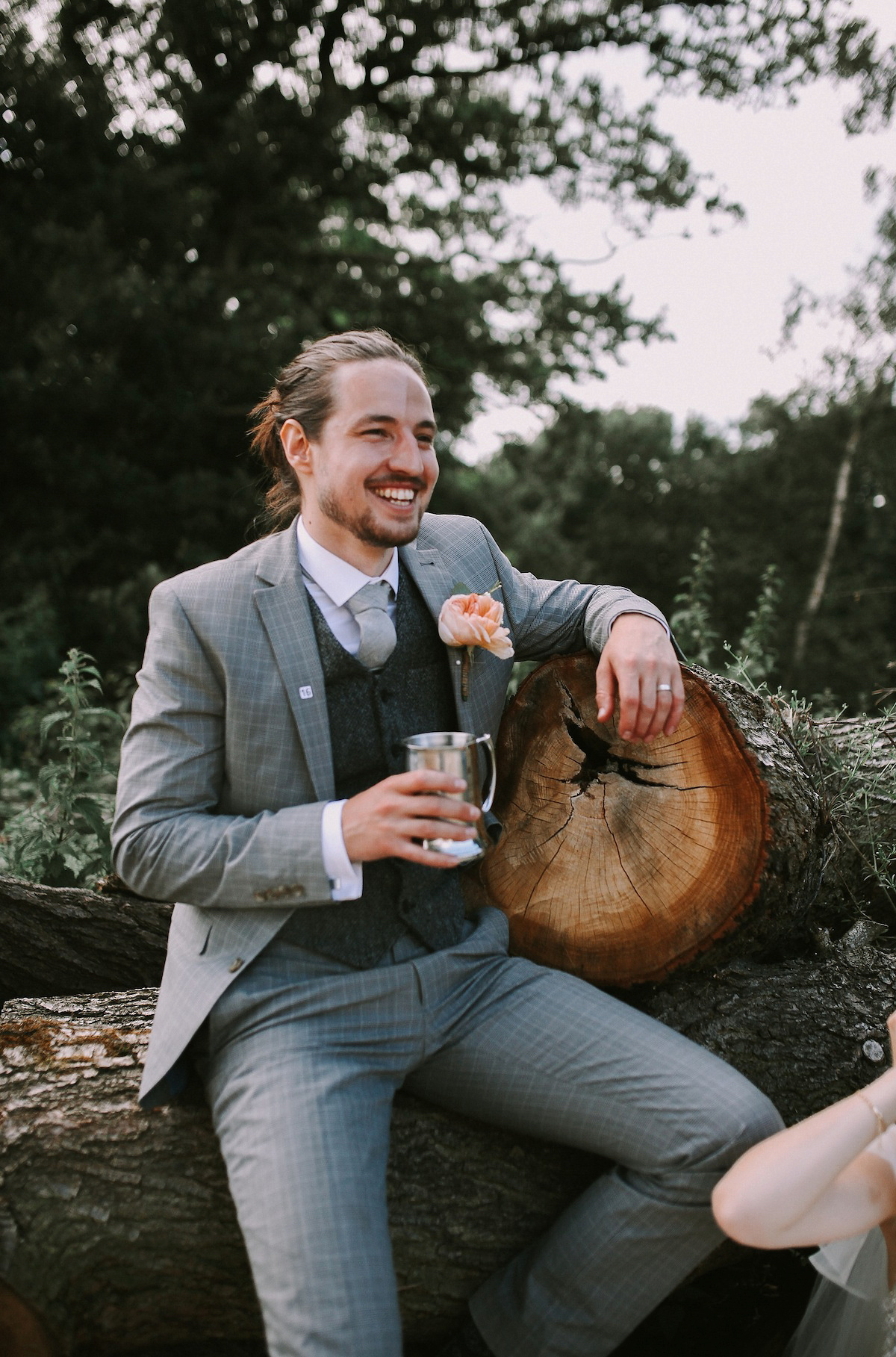 A festival inspired farm wedding in shades of peach. Photography by Rosie Hardy and Adam Bird.