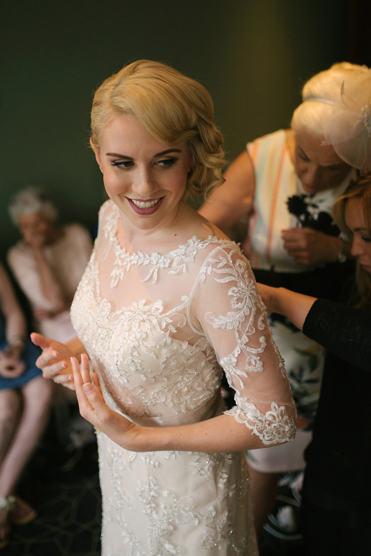 Megan wore Maggie Sottero for her American-English and travel inspired wedding in Scotland. Images captued by ChicPhoto.