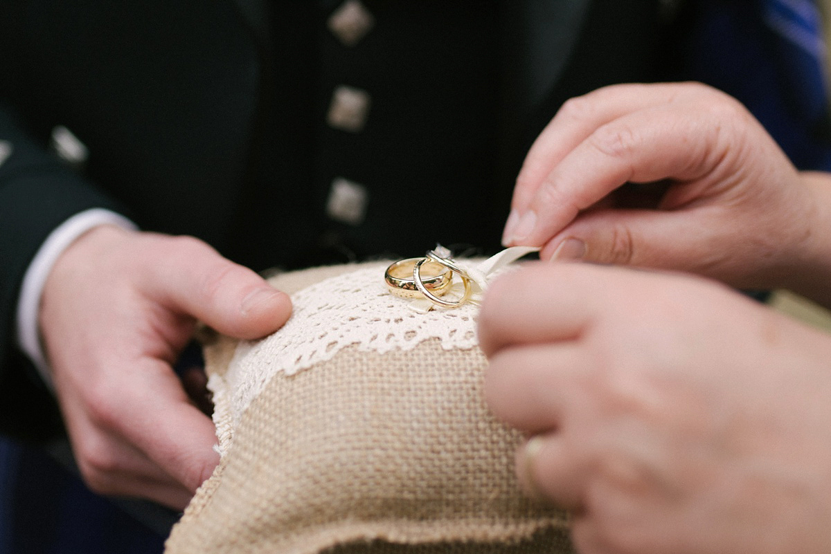 Megan wore Maggie Sottero for her American-English and travel inspired wedding in Scotland. Images captued by ChicPhoto.