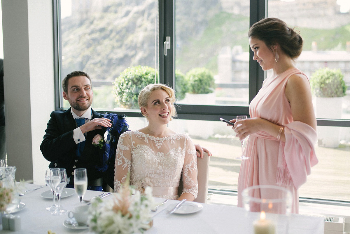 Megan wore Maggie Sottero for her American-English and travel inspired wedding in Scotland. Images captued by ChicPhoto.